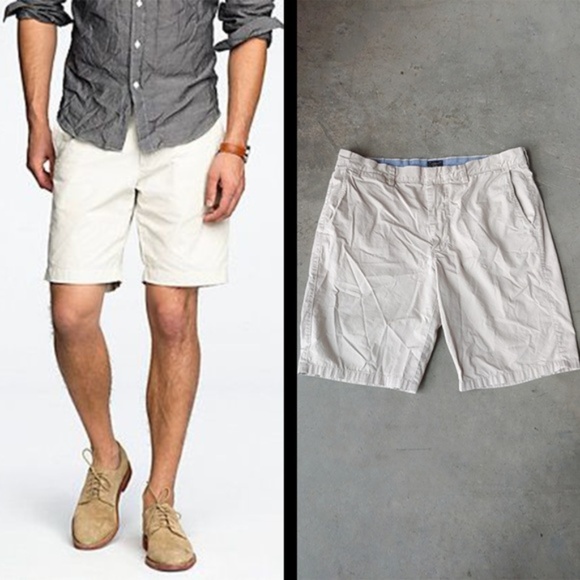 J Crew Mens Khaki 5 Inseam Club Shorts 